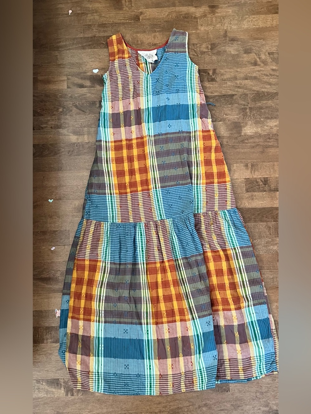 Ace& jig Girls Multicolor Plaid Sleeveless Maxi Dress